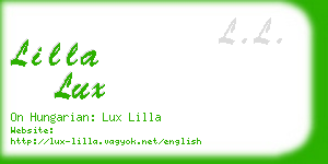 lilla lux business card